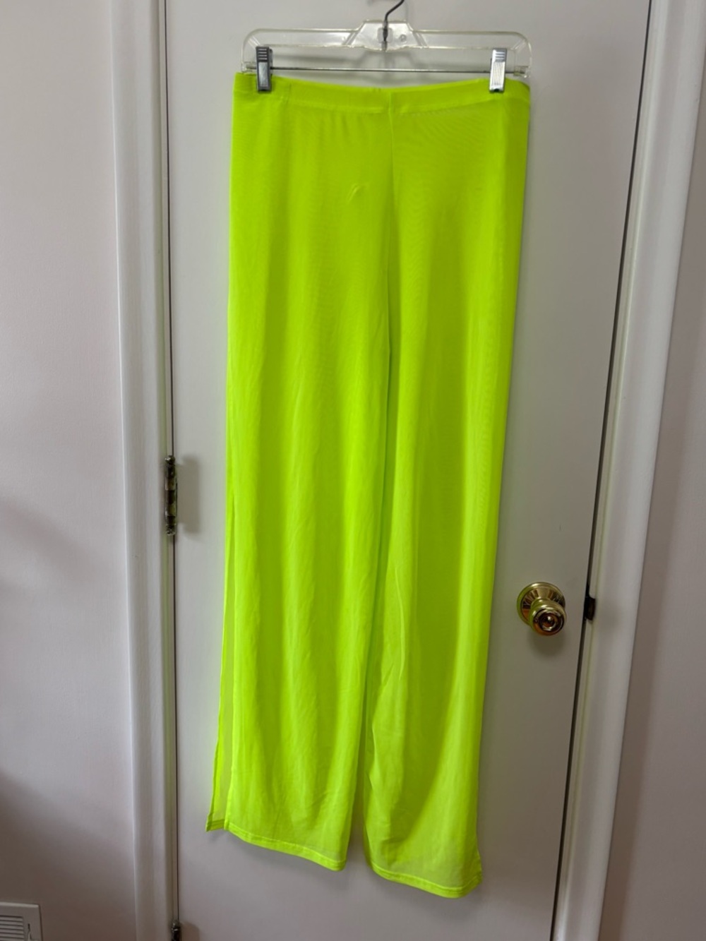 Daisy Neon womens large sheer swim pants, festival, Synthwave,  rave, cyberpunk